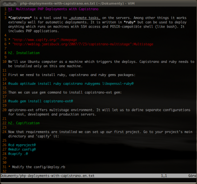 Textile plugin in vim Textile plugin in vim
