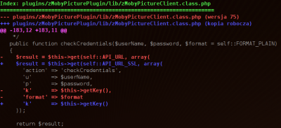 svn diff in colors svn diff in colors