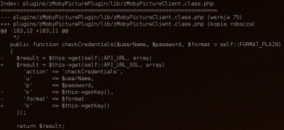 svn diff in black and white svn diff in black and white